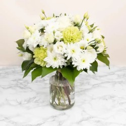 BOUQUET DE FLEURS DEUIL NUAGE BLANC LA RÉUNION