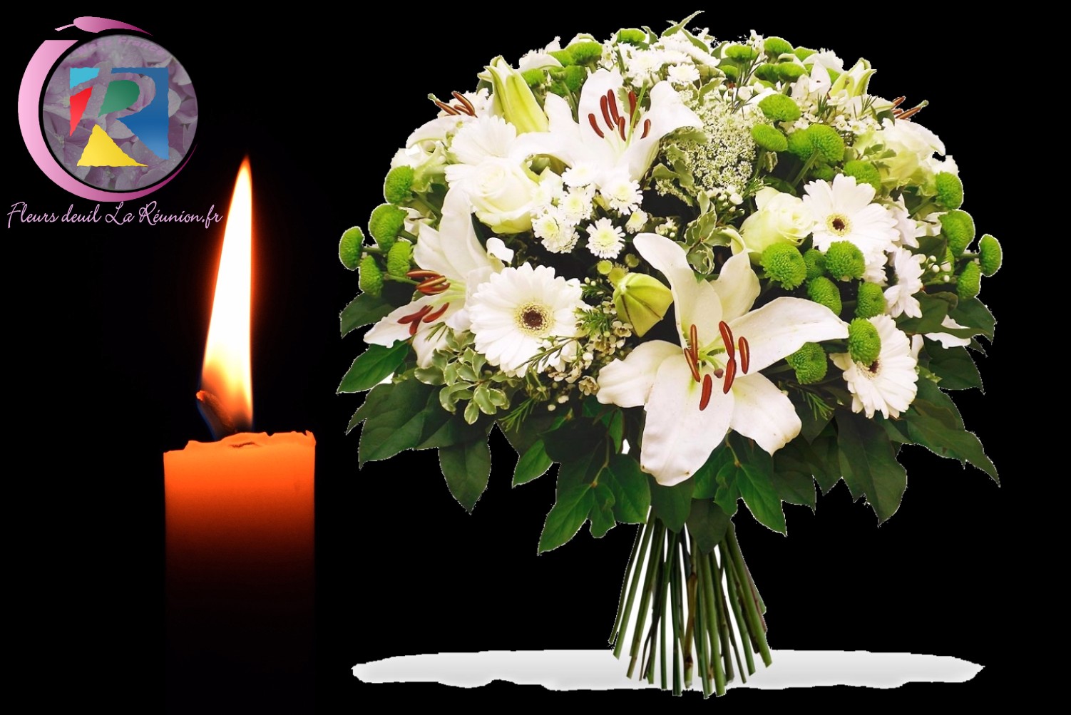 LIVRAISON FLEURS OBSÈQUES A LA RÉUNION
 . bouquet deuil