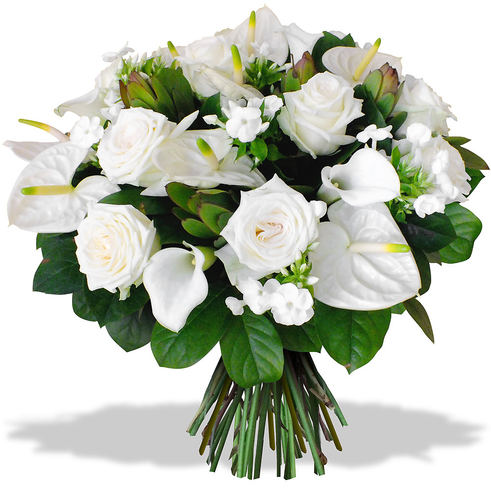 BOUQUET DEUIL - ACHETER DES GERBES DE FLEURS POUR UN DEUIL À ST PAUL 97411
